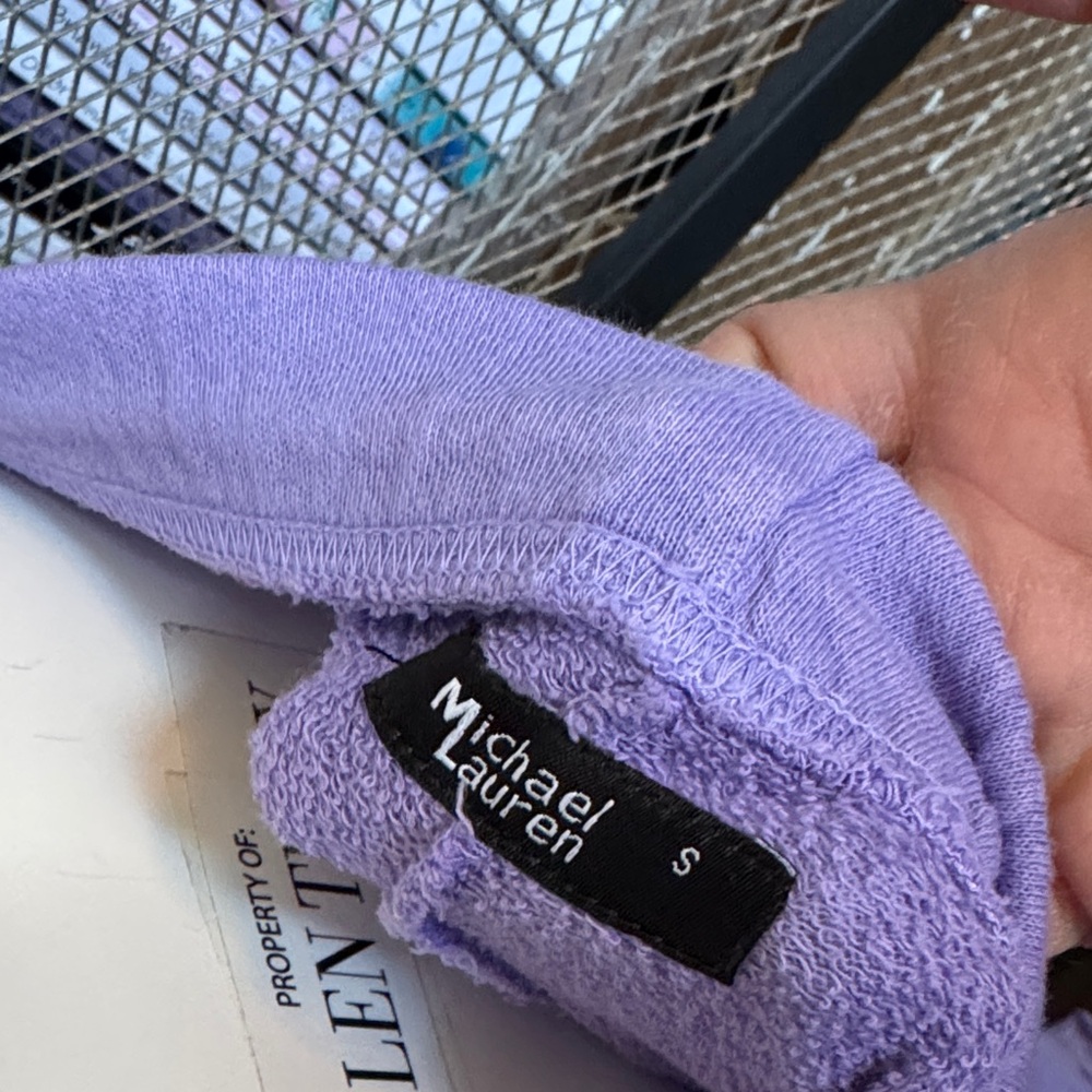 Michael Lauren Purple Ruffle Jogging Pants - Picture 8 of 8